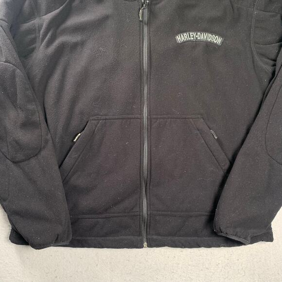 Harley Davidson Jacket Mens XL Fleece Hooded HD Motorcycles Eagle Logo Zip Coat - Picture 6 of 16